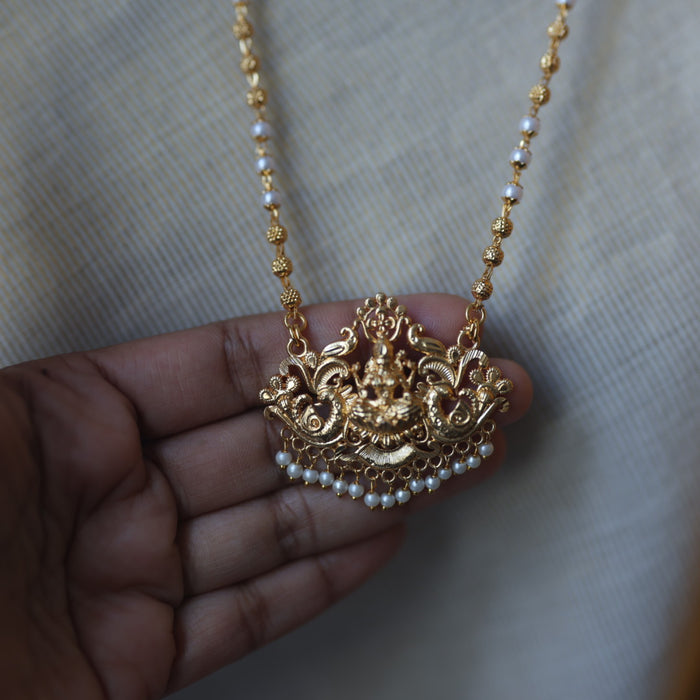 Heritage gold plated simple gold padakam necklace HP089