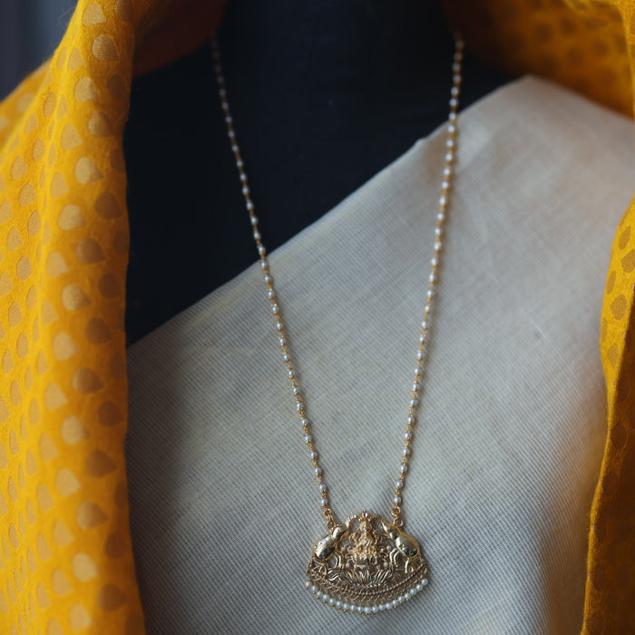 Heritage gold plated simple gold padakam necklace HP0023