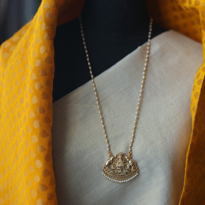 Heritage gold plated simple gold padakam necklace HP0023
