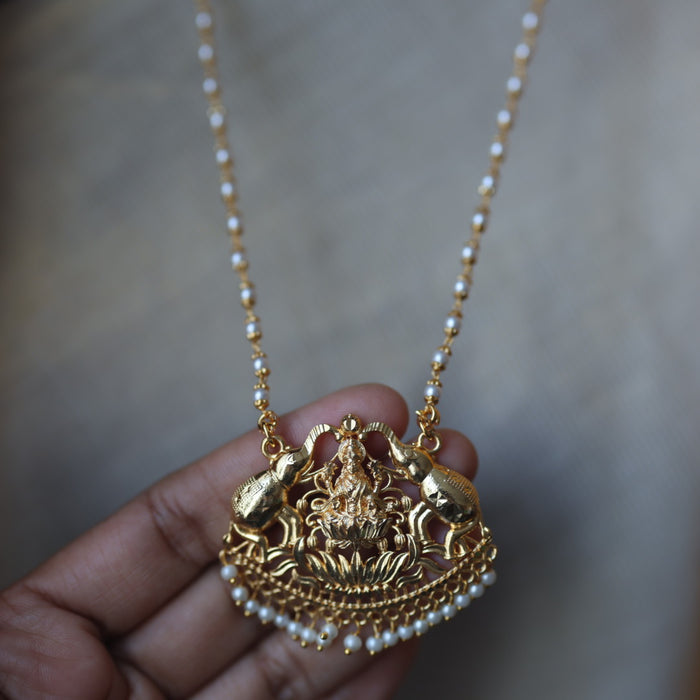 Heritage gold plated simple gold padakam necklace HP0023