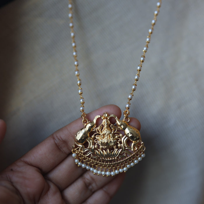 Heritage gold plated simple gold padakam necklace HP0023