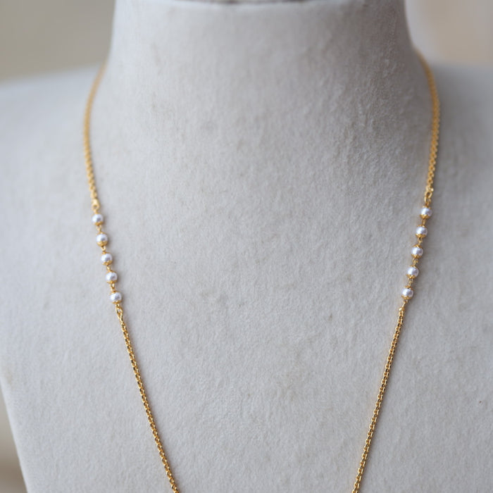 Heritage gold plated padakam long necklace HP744