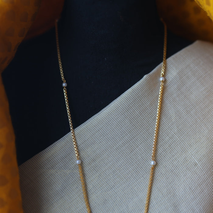 Heritage gold plated simple gold padakam necklace HP10021