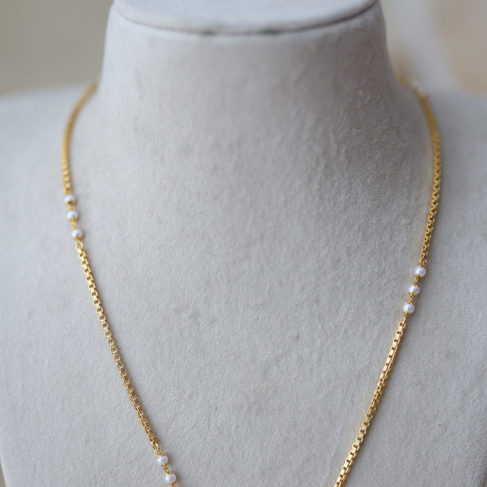 Heritage gold plated padakam long necklace HP5788