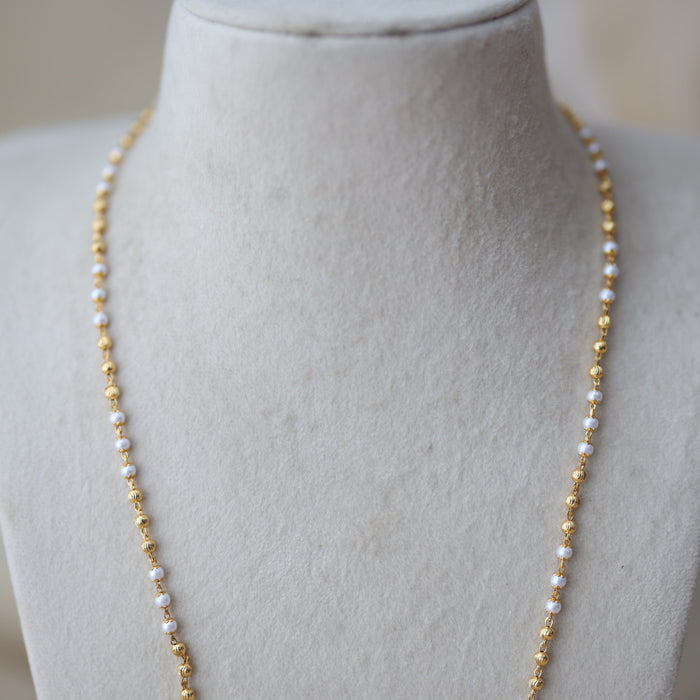 Heritage gold plated padakam long necklace HP744