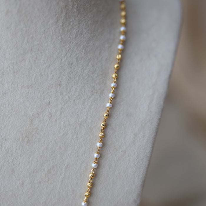 Heritage gold plated padakam long necklace HP744