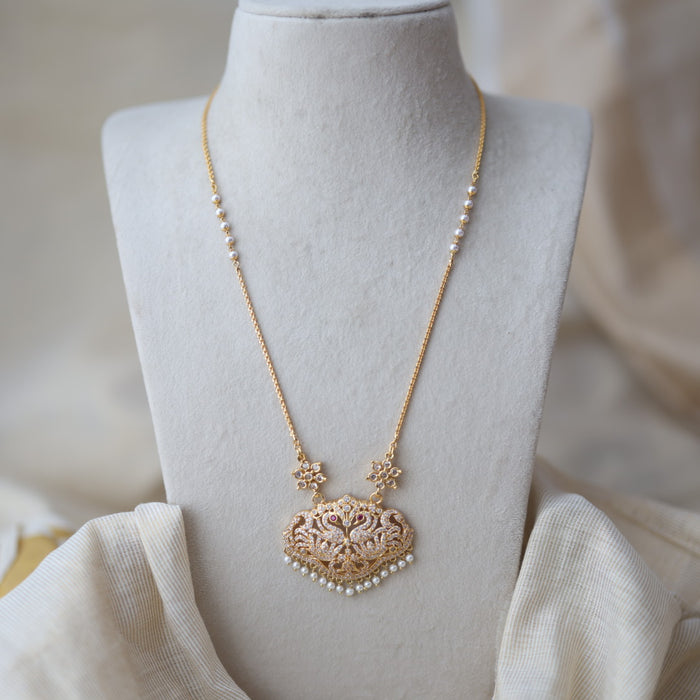 Heritage gold plated padakam long necklace HP7787