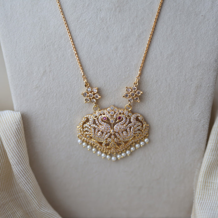 Heritage gold plated padakam long necklace HP7787