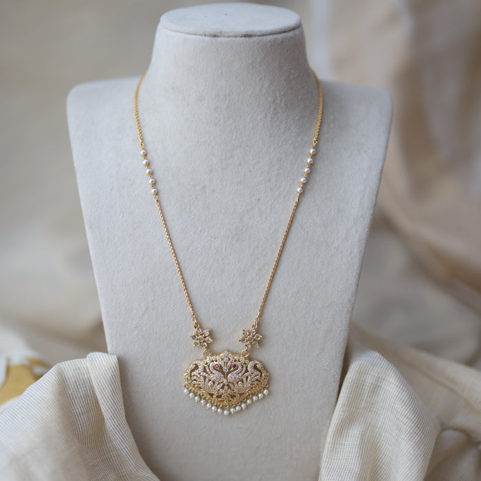 Heritage gold plated padakam long necklace HP7787