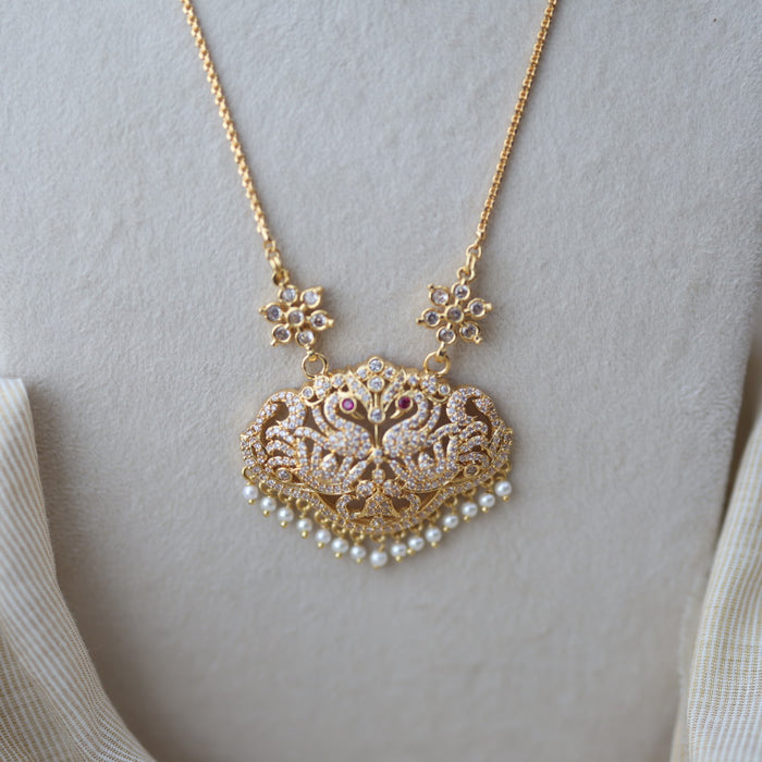 Heritage gold plated padakam long necklace HP7787