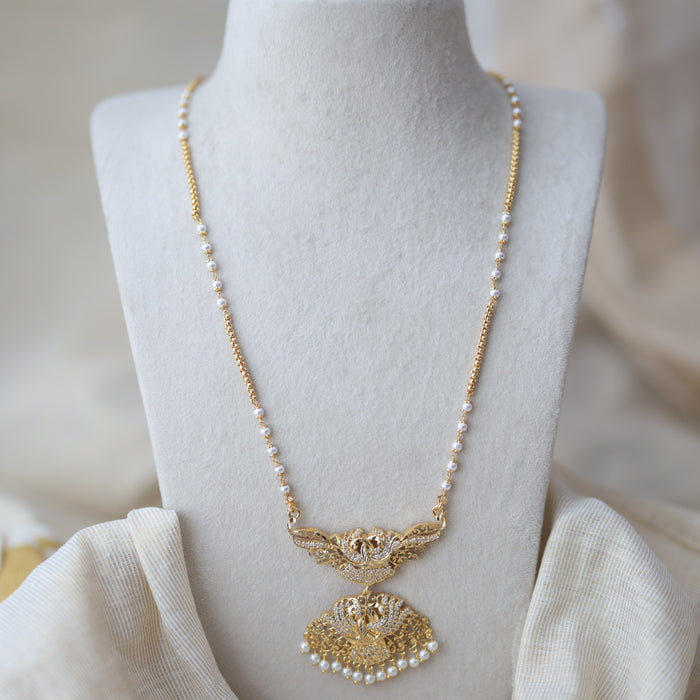 Heritage gold plated padakam long necklace HP7886