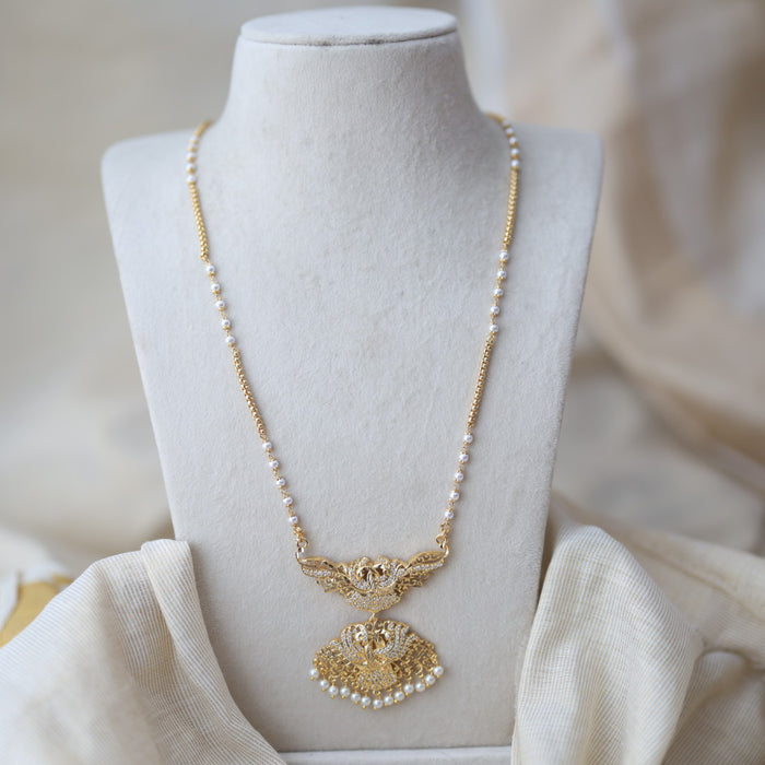 Heritage gold plated padakam long necklace HP7886