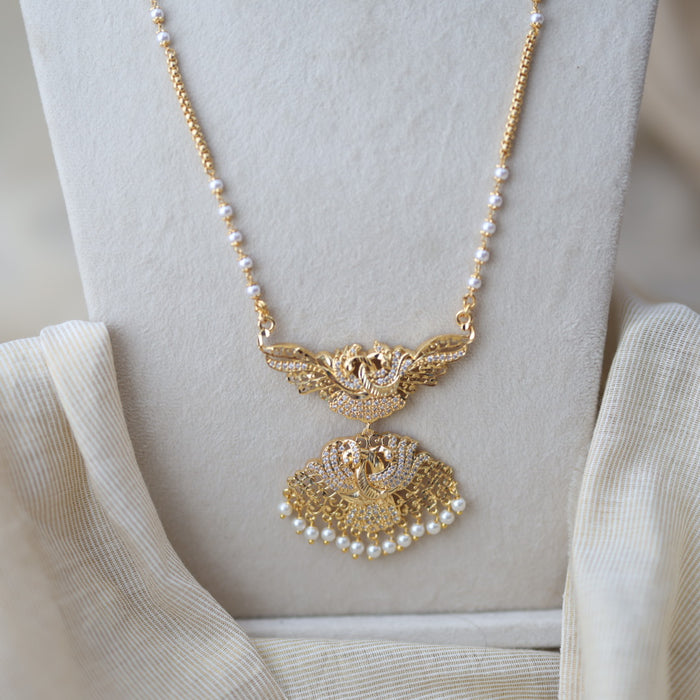 Heritage gold plated padakam long necklace HP7886