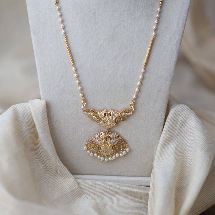 Heritage gold plated padakam long necklace HP7886