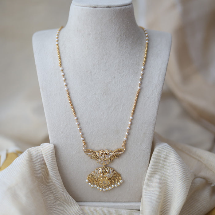 Heritage gold plated padakam long necklace HP7886