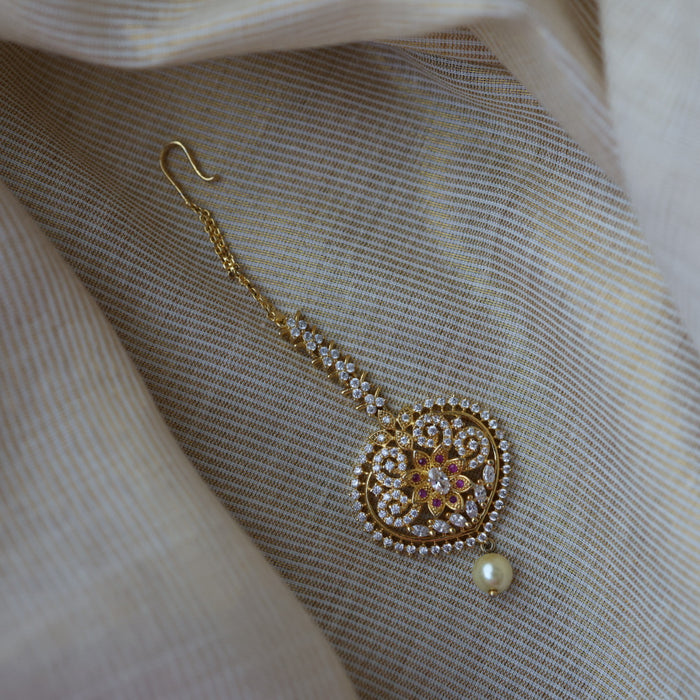 Heritage gold plated maang TH1316