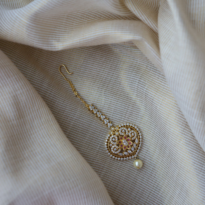 Heritage gold plated maang TH1316