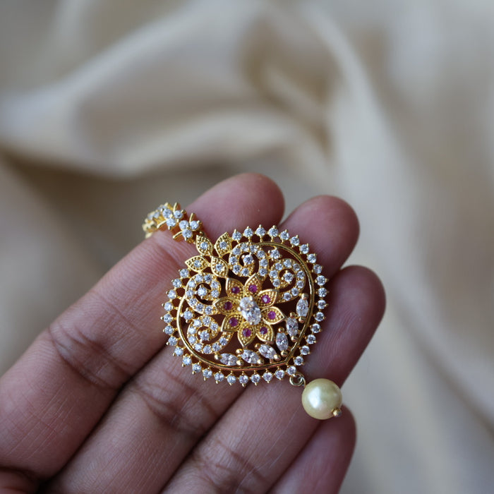 Heritage gold plated maang TH1316