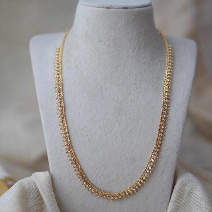 Heritage gold plated long necklace HL744