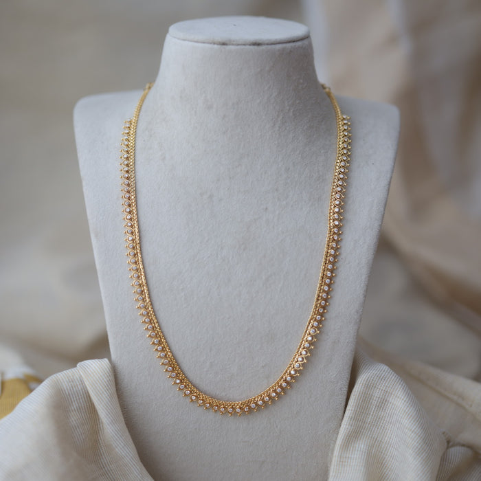 Heritage gold plated long necklace HL744