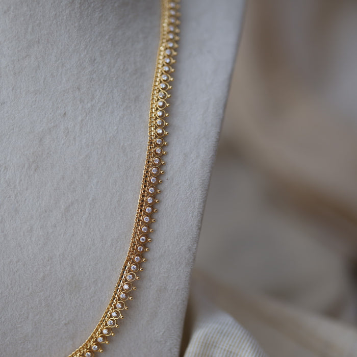 Heritage gold plated long necklace HL744