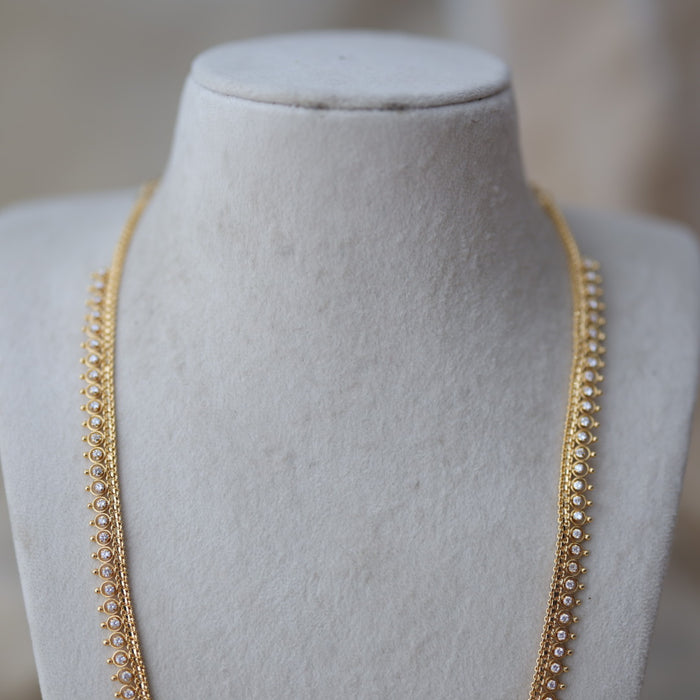Heritage gold plated long necklace HL744