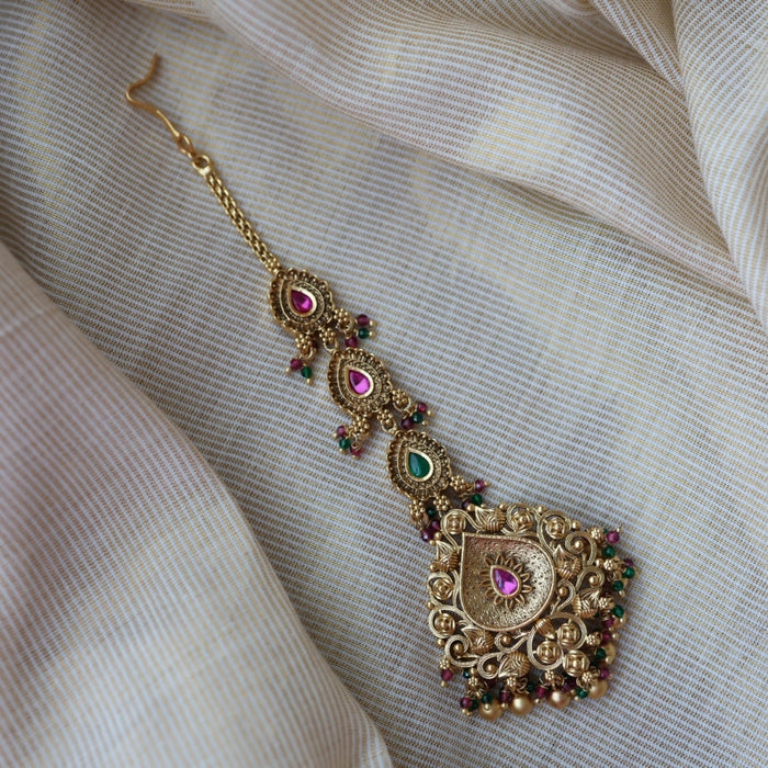 Antique multi stone tikka TA1799