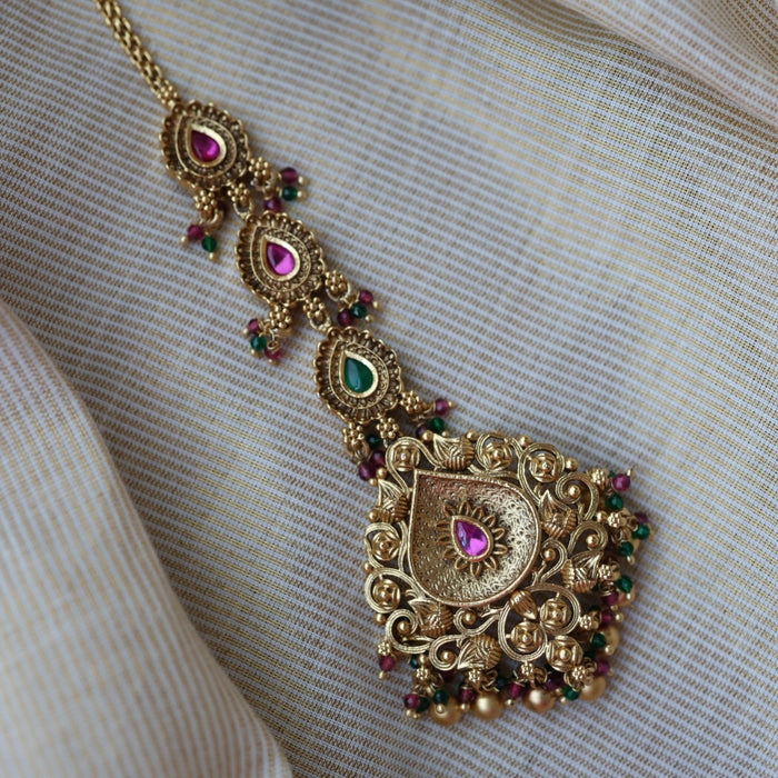 Antique multi stone tikka TA1799