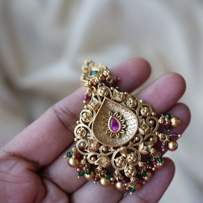 Antique multi stone tikka TA1799