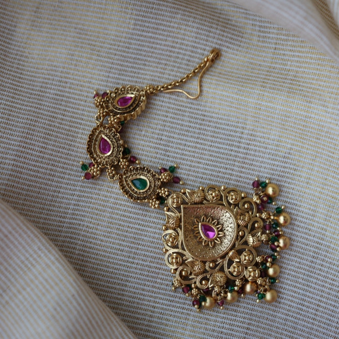 Antique multi stone tikka TA1799