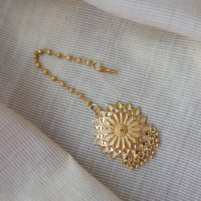 Heritage gold plated maang tikka TH652
