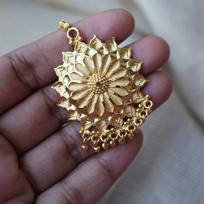 Heritage gold plated maang tikka TH652