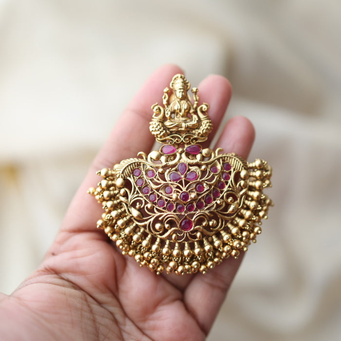 Antique temple design drop earrings AD45944