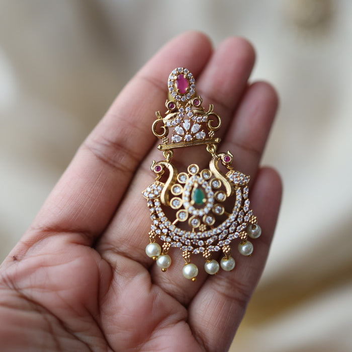 Antique multi stone drop earrings AD4512