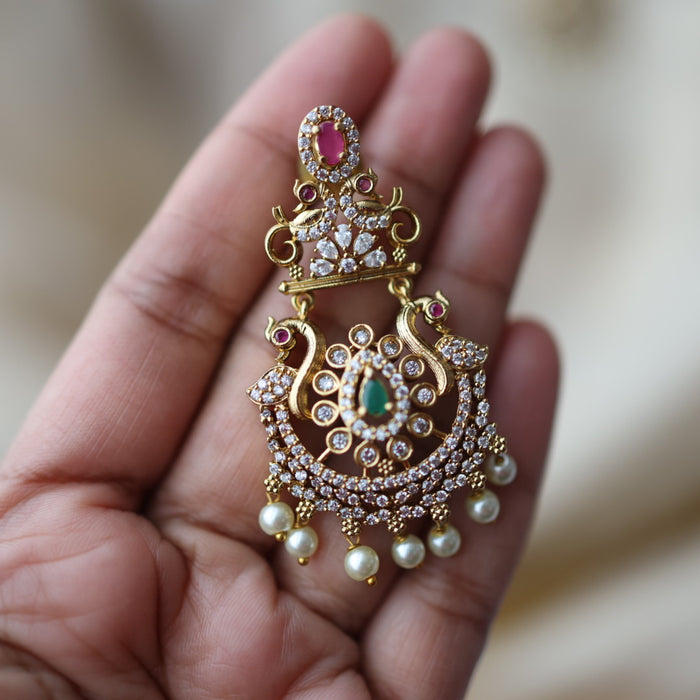 Antique multi stone drop earrings AD4512