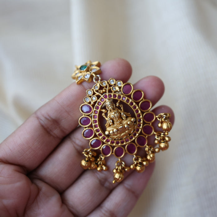 Antique temple design tikka TA362