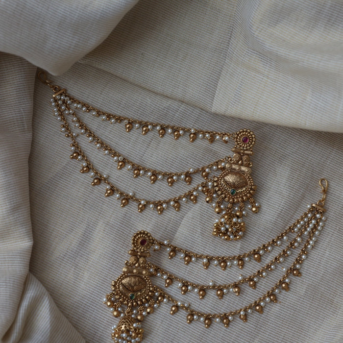 Antique mattal design jumka earrings AJJ1781