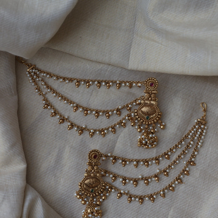 Antique mattal design jumka earrings AJJ1781