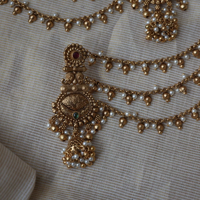 Antique mattal design jumka earrings AJJ1781
