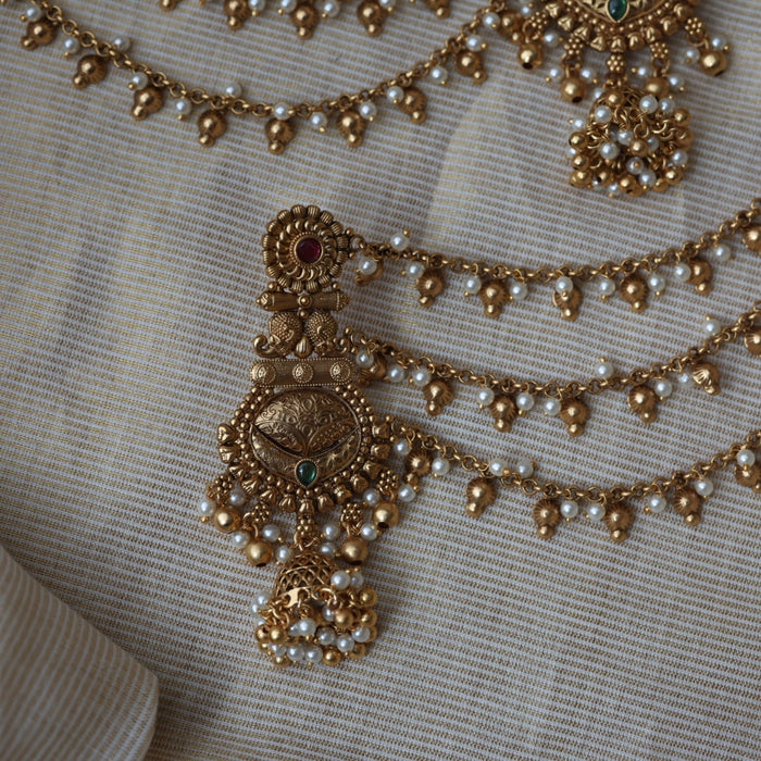 Antique mattal design jumka earrings AJJ1781