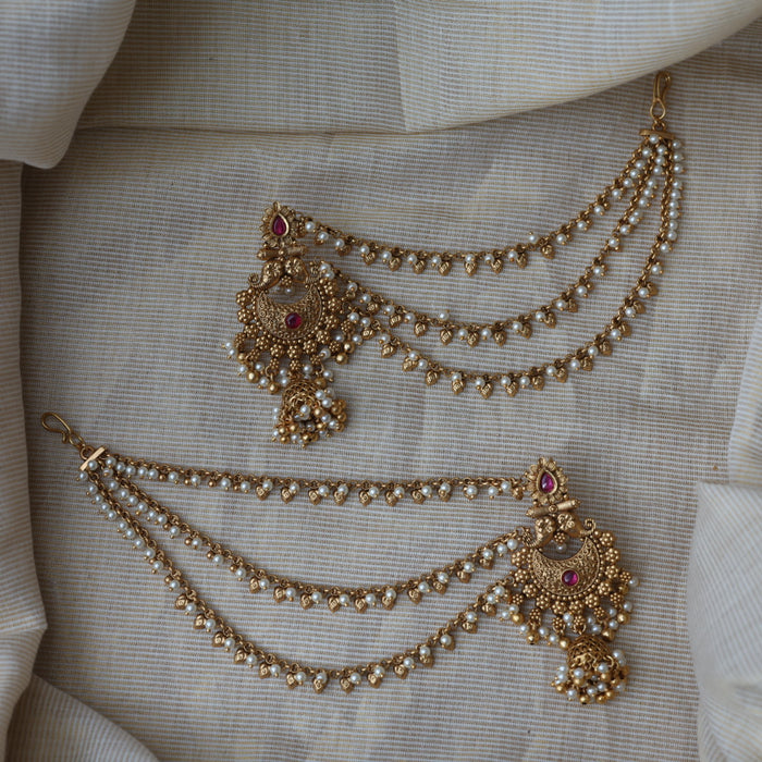 Antique mattal design jumka earrings AJJ1782