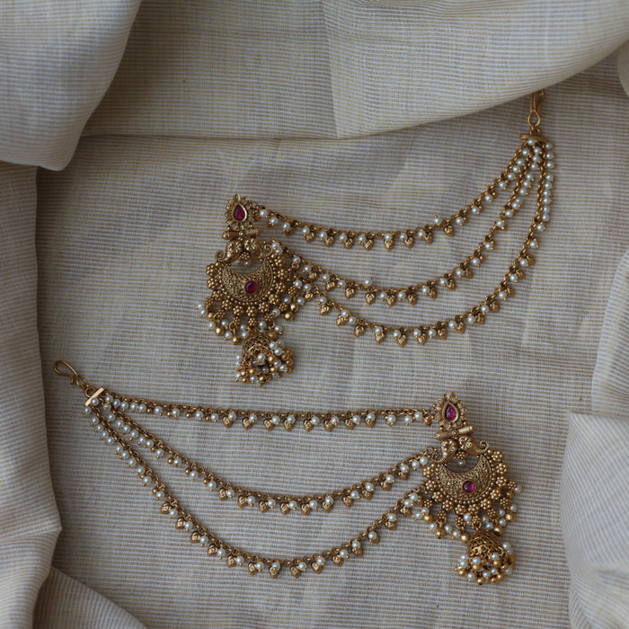 Antique mattal design jumka earrings AJJ1782