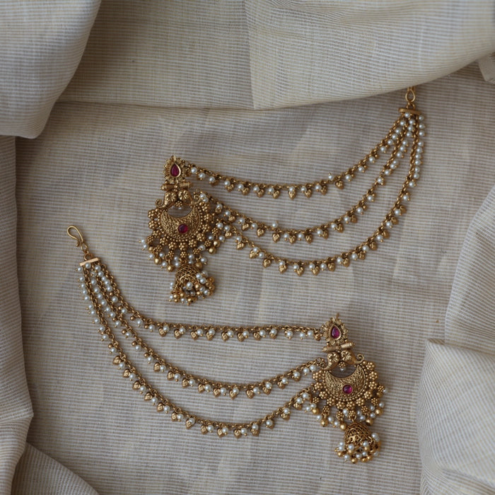 Antique mattal design jumka earrings AJJ1782