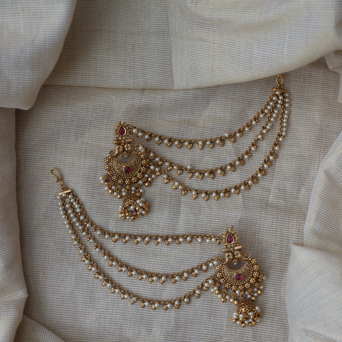 Antique mattal design jumka earrings AJJ1782