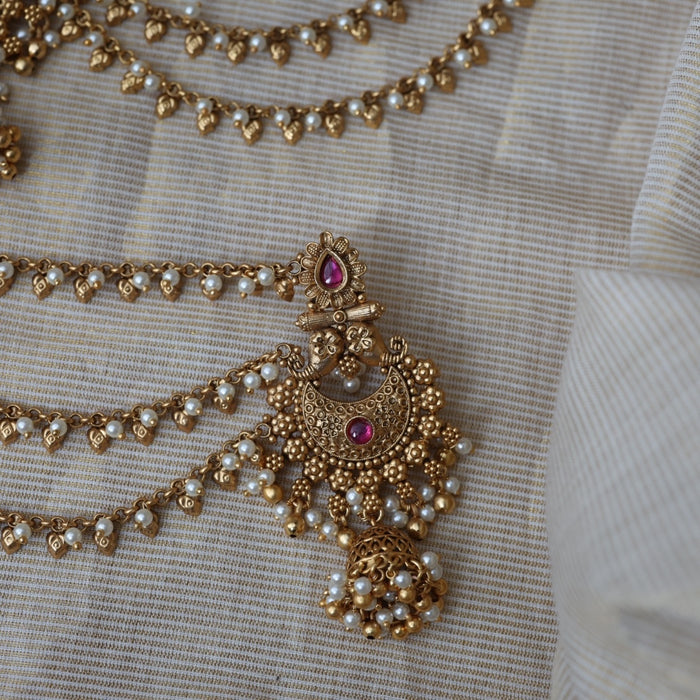 Antique mattal design jumka earrings AJJ1782