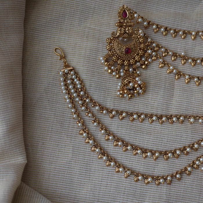 Antique mattal design jumka earrings AJJ1782