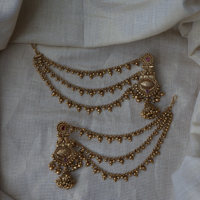 Antique mattal design jumka earrings AJJ17343