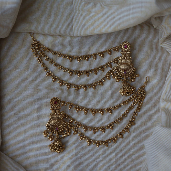 Antique mattal design jumka earrings AJJ17343