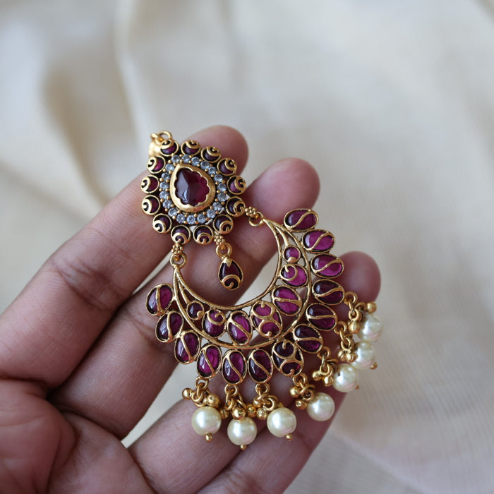 Antique ruby stone tikka TA796