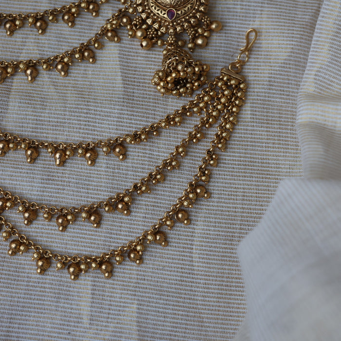 Antique mattal design jumka earrings AJJ17343